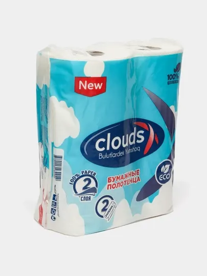 Бумажные полотенца Clouds, белые, 31 * 26 см, 2 шт