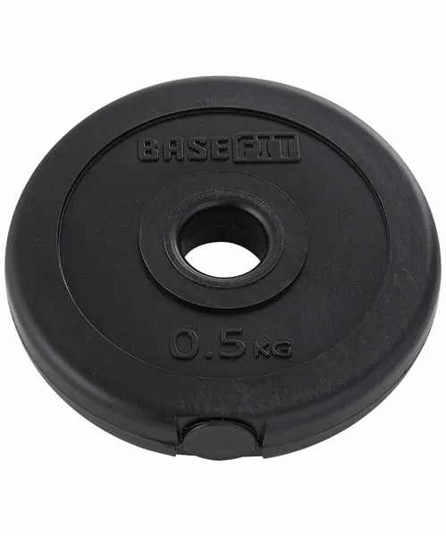 BASEFIT Диск для штанги пластиковый, BB-203, 5 кг, диаметр 26 мм