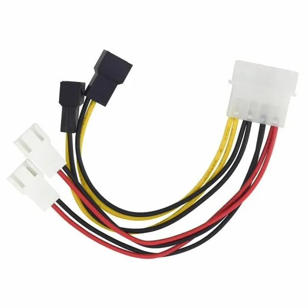 Кабель переходник 4pin Molex к 3 и 4 контактному разъему адаптера вентилятора 12 В на 2 / 5 В на 2