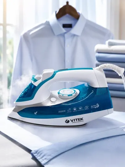 Утюг vitek, паровой утюг, утюг 2600w, turbo steam, утюг для одежды, мощный утюг