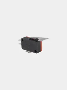 Кнопка микрик 3к on-(on) 5a (27.8x15.9x10.3) черный, рычажок с изгибом (MIC/KW7)
