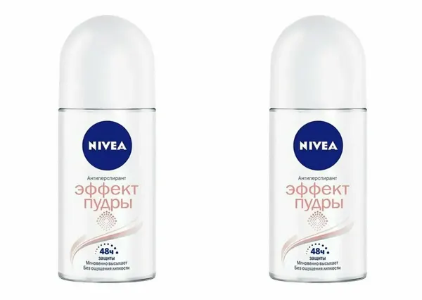 Дезодорант шар, Nivea, эффект пудры, 50 мл, 2 шт