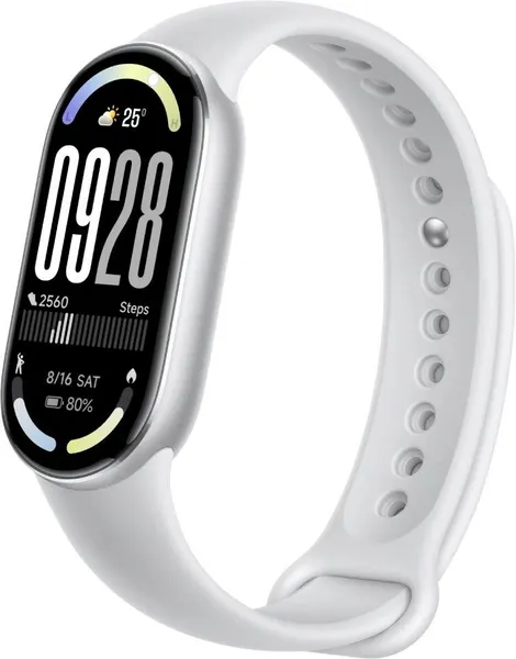 Фитнес-трекер XIAOMI Smart Band 10 AMOLED, корпус серебристый, ремешок серый (BHR07PSGL)