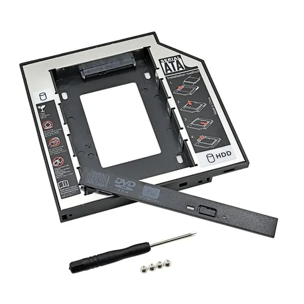 Адаптер Optibay 9.5mm SATA HDD 2.5' SATA в отсек привода ноутбука