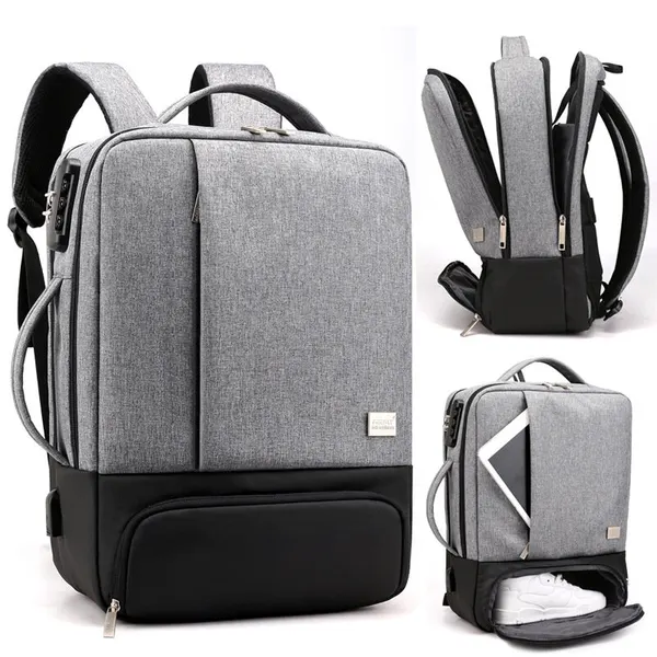 MyPadsРюкзак-сумка-портфель MyPads M62013, трансформер 2 в 1 (из портфеля в наплечный рюкзак), из нейлоновой ткани для ноутбука Irbis Acer Lenovo Prestig.