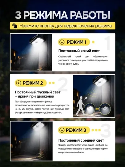 Уличный светильник на солнечной батарее 28 LED с датчиком движения и зажимом