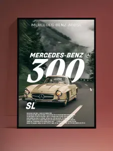 Постер на стену Mercedes-Benz 300SL без рамы (29,7х42см)