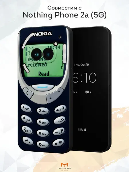 Мобилиус Чехол на Nothing Phone 2a (5G) с принтом Нокиа