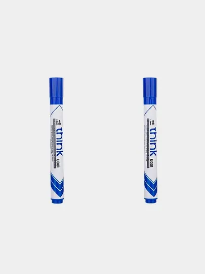 Маркер для белой доски, 2mm синий Deli, по 2 штуки