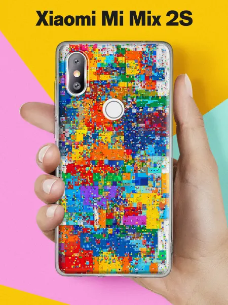 Xiaomi Чехол на Mi Mix 2S с принтом Пиксельный взрыв красок