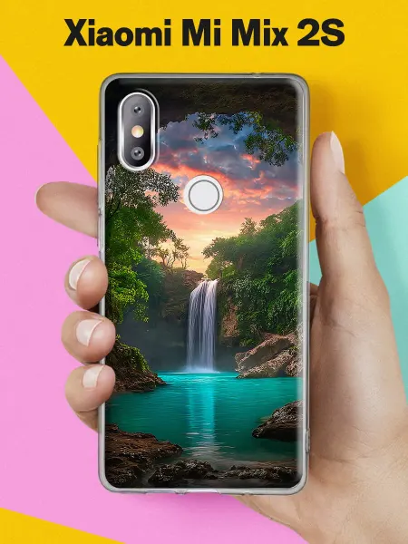 Xiaomi Чехол на Mi Mix 2S с принтом Водопад в сумерках