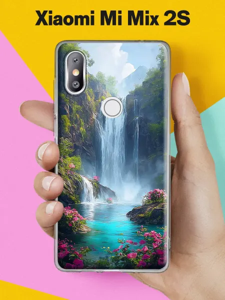 Xiaomi Чехол на Mi Mix 2S с принтом Тропический водопад