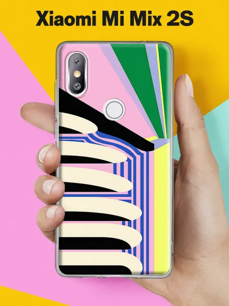Xiaomi Чехол на Mi Mix 2S с принтом Геометрические волны