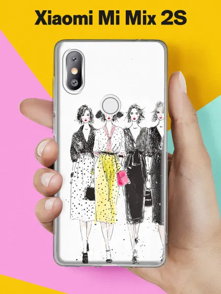 Xiaomi Чехол на Mi Mix 2S с принтом Модницы в горошек