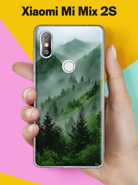 Xiaomi Чехол на Mi Mix 2S с принтом Туманные горы в зелени