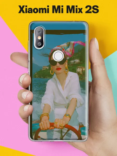 Xiaomi Чехол на Mi Mix 2S с принтом Леди за штурвалом катера