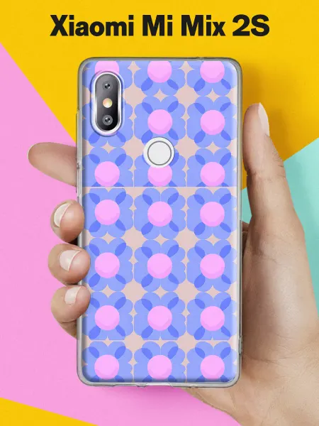 Xiaomi Чехол на Mi Mix 2S с принтом Цветочный ретро паттерн