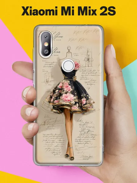 Xiaomi Чехол на Mi Mix 2S с принтом Платье с розами