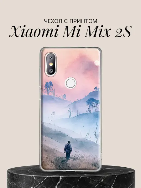 Xiaomi Чехол на Mi Mix 2S с принтом Путник в розовых холмах