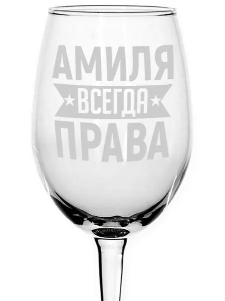 AVPodarki Бокал для вина Амиля всегда права - 620 мл