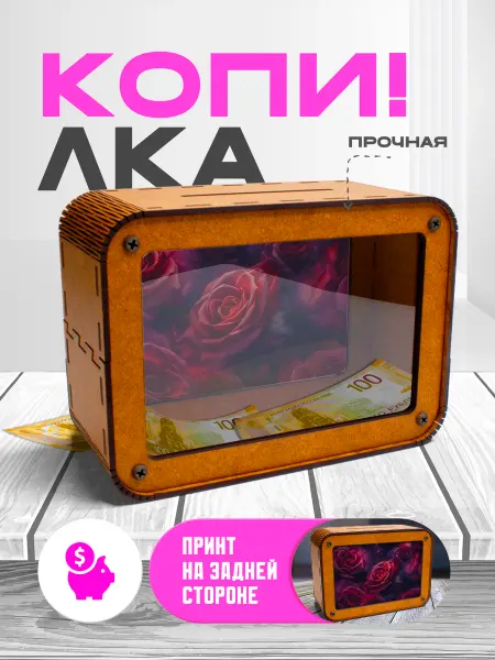 KopiCash Копилка для денег Розы