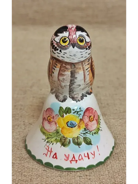 Ручная работа Колокольчик с совёнком