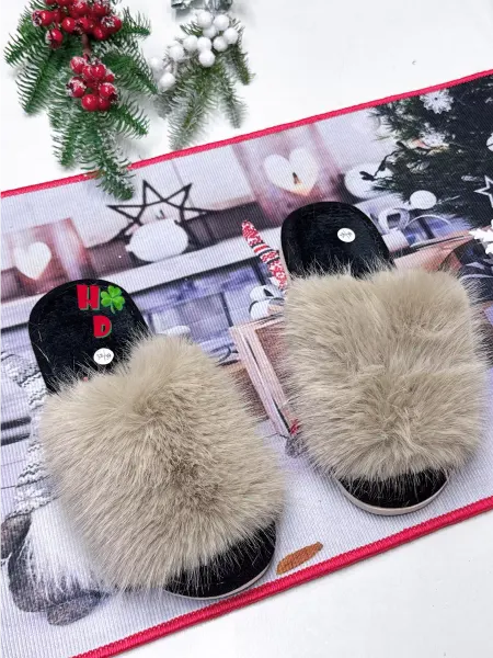 Домашние тапочки с мехом