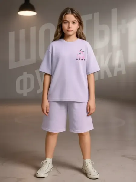 Baby Style Костюм с шортами для подростков оверсайз