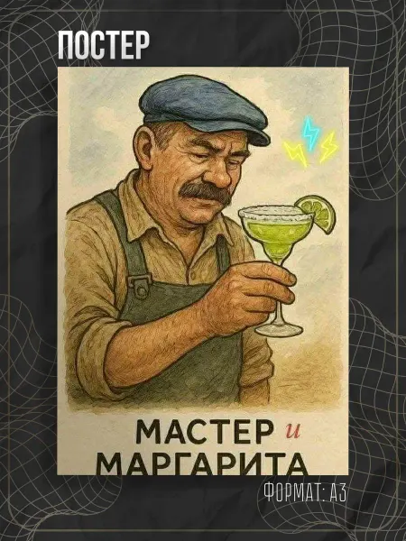 Store ST Постер на кухню "Коктейль мем" А3