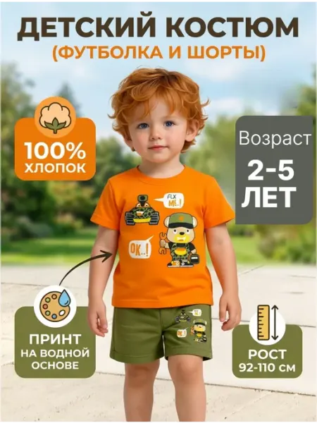 Baby Style детский костюм футболка и шорты