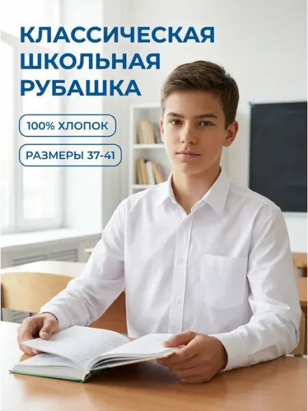 Рубашка белая для школа