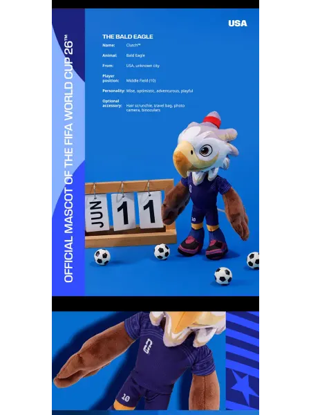 Luiziama Art Mascote FIFA CLUTCH Игрушка чемпионата мира по футболу