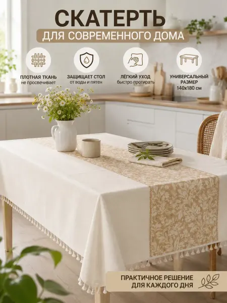 Xiaomi Скатерть для дома и праздников 140×180 см