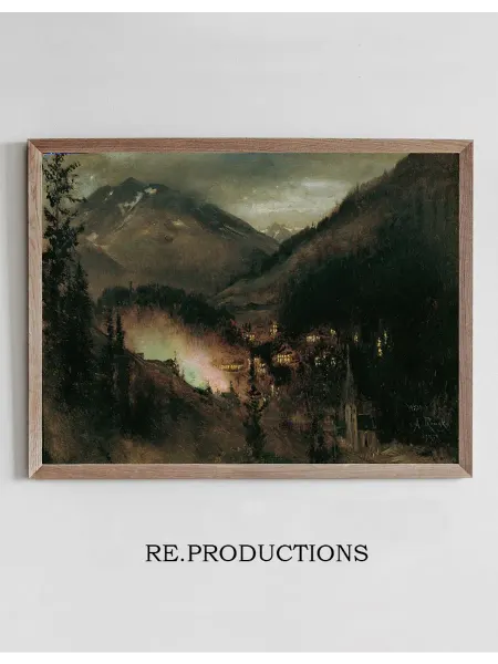 Re.productions Постер Wildbad Gastein am Abend (bei - Anton Romako