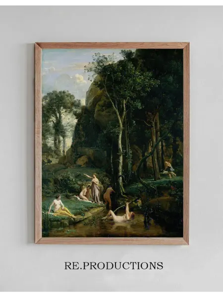 Re.productions Постер Diana and Actaeon - Jean-Baptiste-Camille Corot