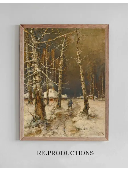 Re.productions Постер Traveller In The Snow - Julius Sergius Klever