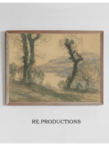 Re.productions Постер Blue Landscape - Ladislav Mednyánszky