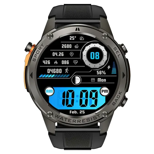 Smart Watch GloryFitPro, 1.43" AMOLED, 5 ATM, GPS, 170+ видов спорта, Черные