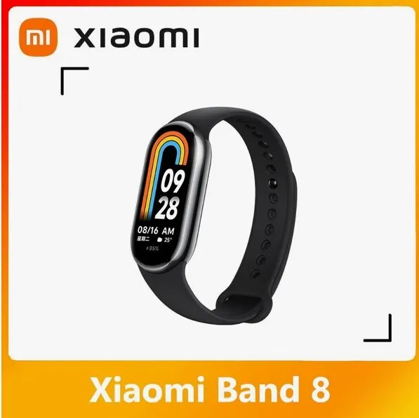 Умные часы Xiaomi Mi Band 8, экран 1.62", время полной зарядки 1 час, черные