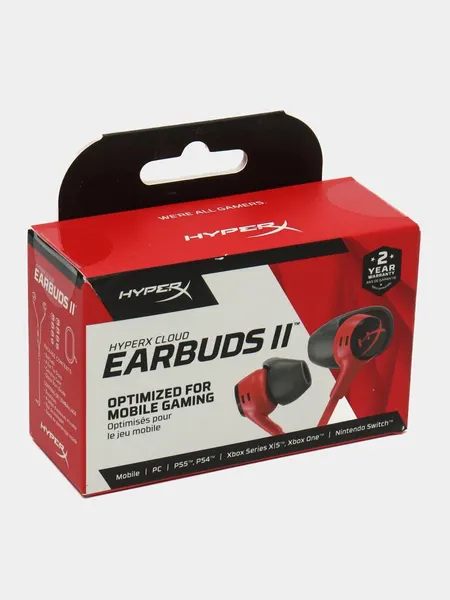 Игровые проводные наушники HyperX Earbuds 2 с разъёмом 3.5 мм (original)