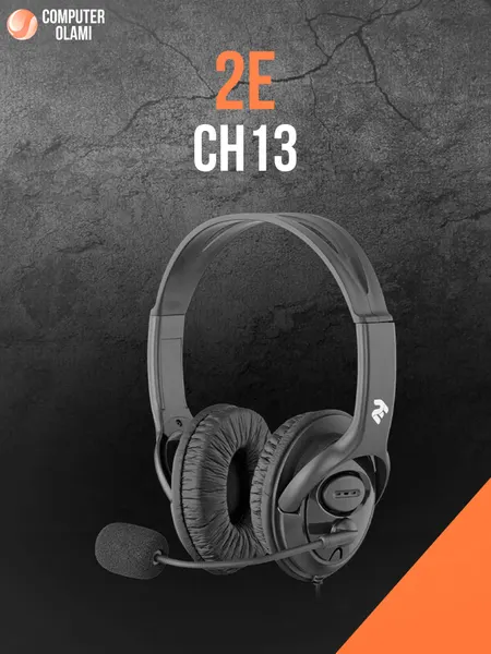 Гарнитура 2E CH13 Over-Ear USB проводная для ПК и онлайн-звонков