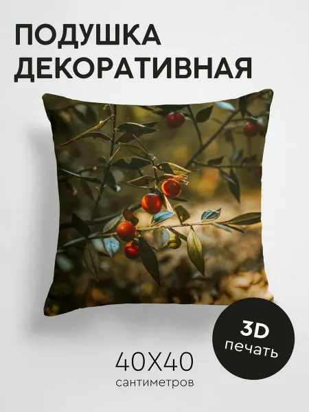 365home Подушка декоративная, 40x40см Природа плод дерево