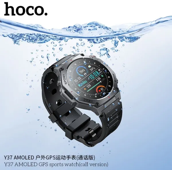 Hoco Y37 Call AMOLED — мощные смарт-часы с ультра-чётким экраном, звонки и контроль здоровья