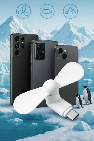 Портативный мини вентилятор, универсальный, Type-C Mini ventilyator TYPE-C telefon uchun, Type-C