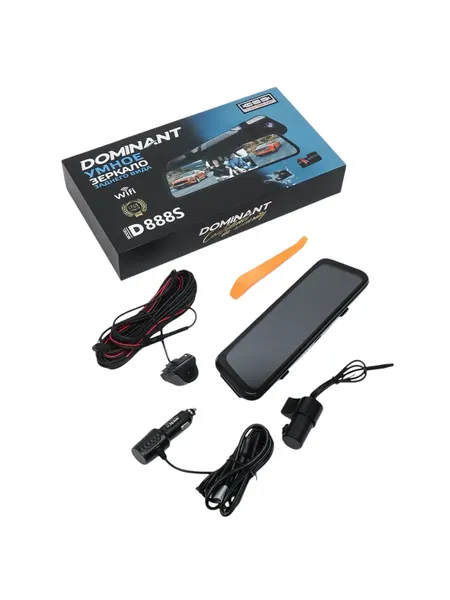 Видеорегистратор Dominant D888S Full HD запись, 3 камеры, WiFi, обзор 170, WDR Улучшает видимость, 1 год гарантия