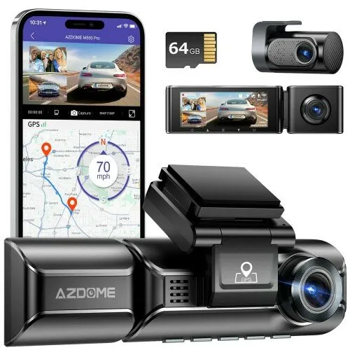 Видеорегистратор Azdome M550 Pro с тремя камерами: 4K, 3CH, 5G Wi-Fi, GPS, G-сенсор