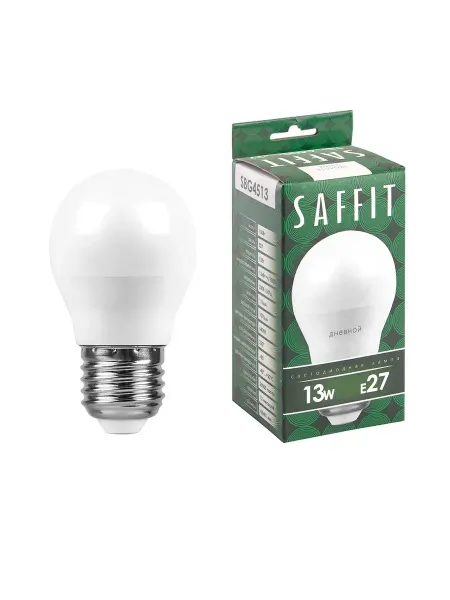 SAFFIT Лампа светодиодная SBG4513 Шарик E27 13W 230V 6400K