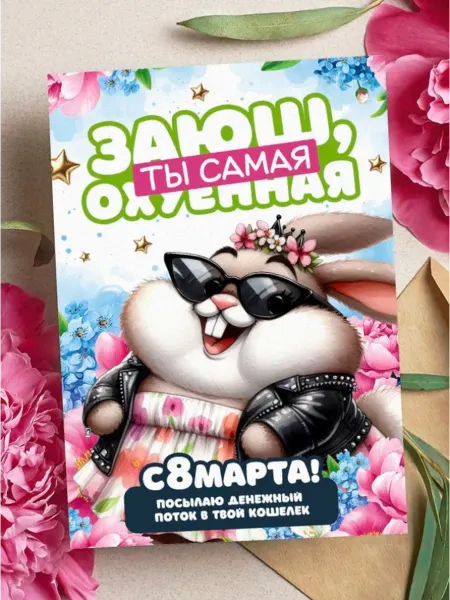 Нет бренда Набор открыток подружкам с 8 марта