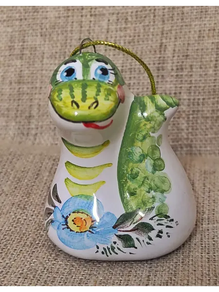 Ручная работа Змейка маленькая, елочная игрушка