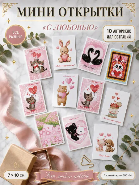 Мини открытки "С Любовью"